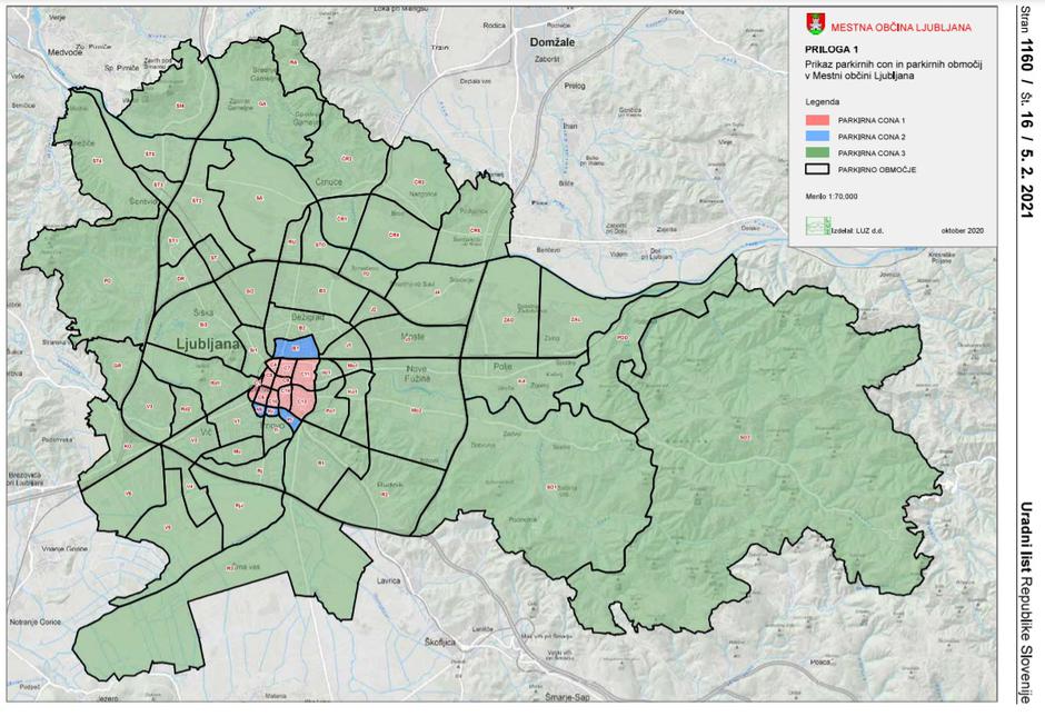 Parkirne cone v Ljubljani | Avtor: MOL