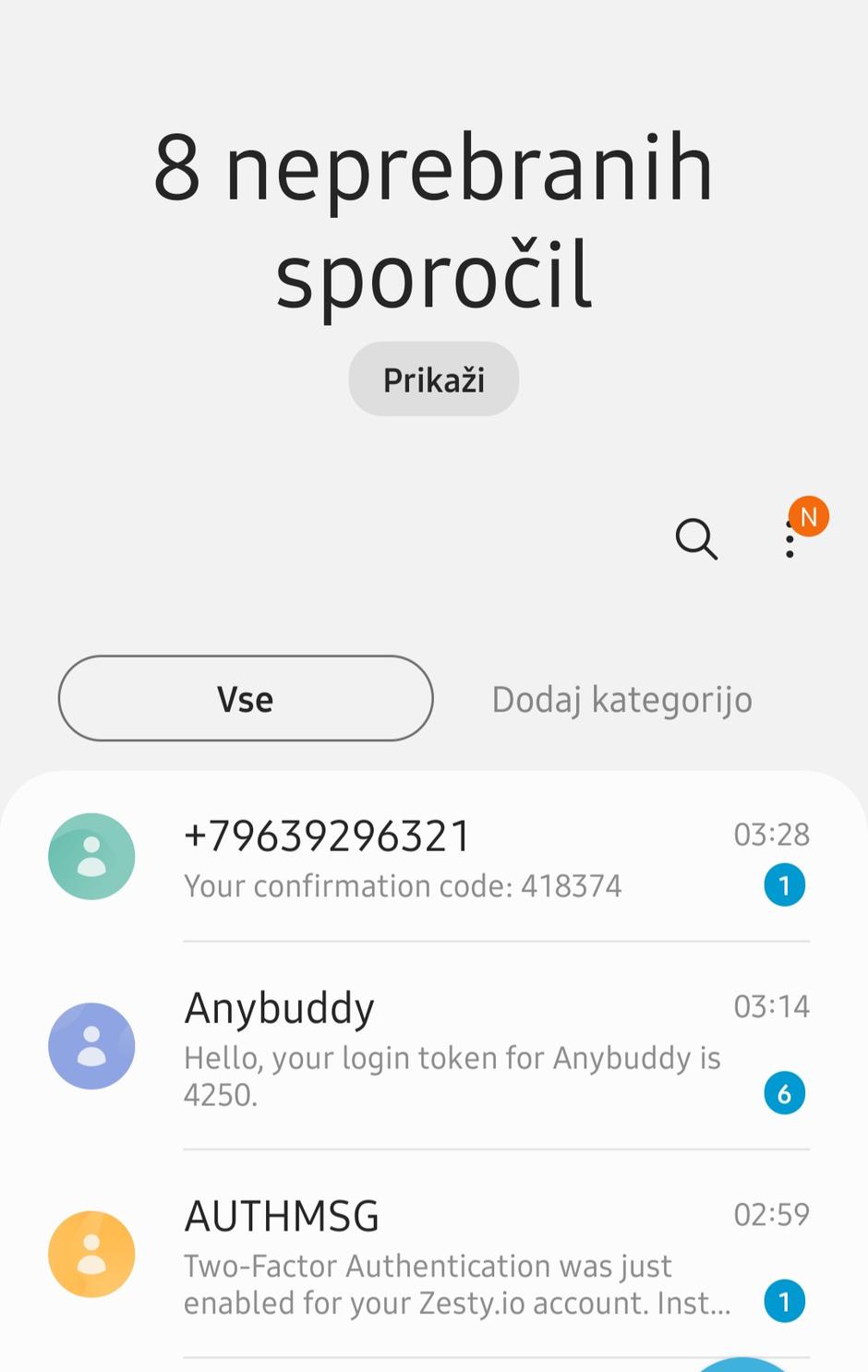 primer sms sporočil | Avtor: SI-CERT