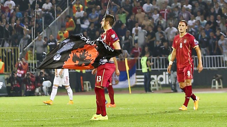 Mitrović zračno plovilo dron velikoalbanska zastava stadion JNA Beograd Srbija A