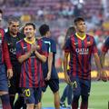Messi Pique Neymar Alves Barcelona Santos pokal Joan Gamper