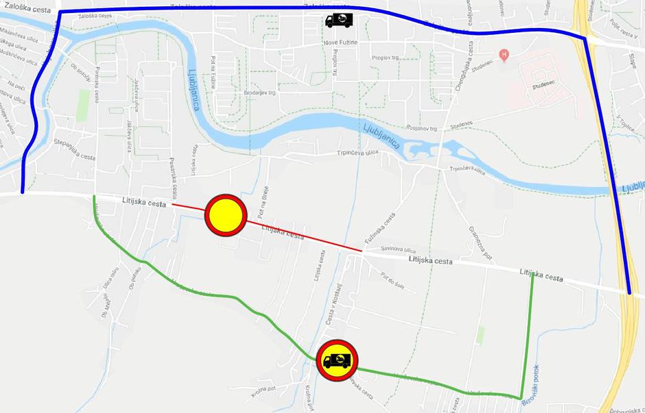 zapora ceste Litijska | Avtor: MOL