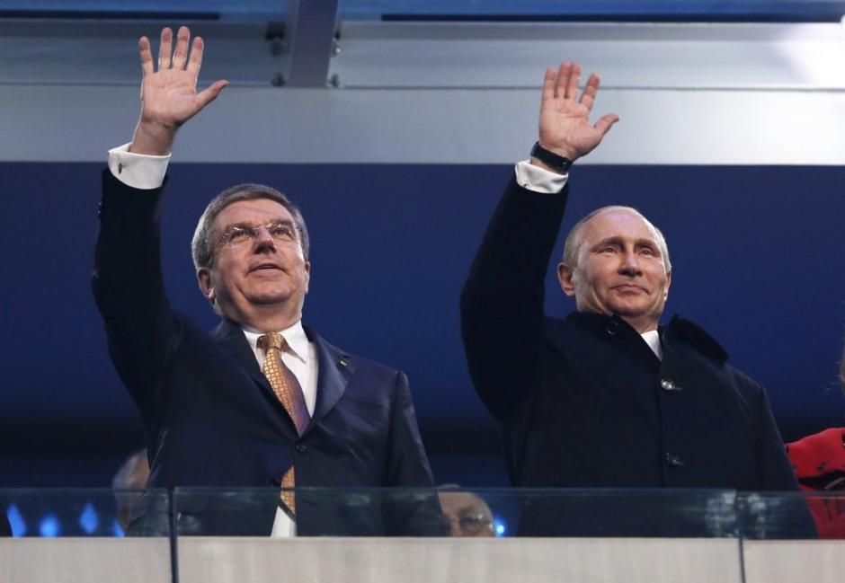 Putin Bach Soči 2014 Fisht Fišt olimpijski stadion olimpijske igre OI otvoritev | Avtor: EPA