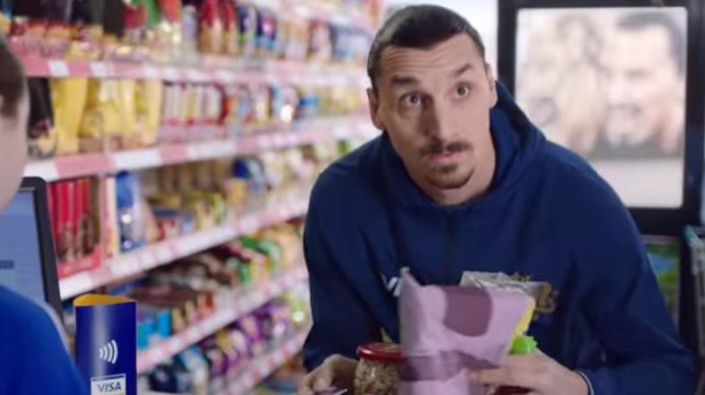 Zlatan Ibrahimović v reklami za Viso, ki naj bi bila delno posneta v Sloveniji
