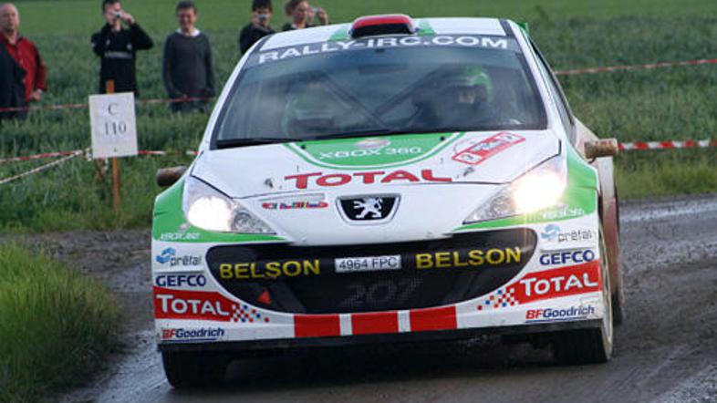 Andrej Jereb je zaradi okvare dirkalnika Peugeot 207 S2000 odstopil.