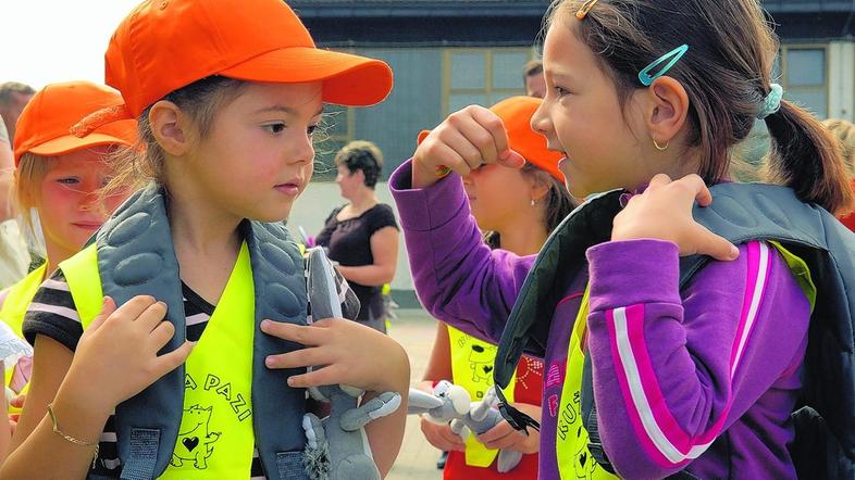 Otrokom danes pri prečkanju prometnic pomaga vsaj 20 prostovoljcev. (Foto: Dejan