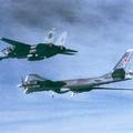 Topoljev Tu-95 in ameriški prestreznik F-14 v enem izmed bližnjih srečanj iz čas