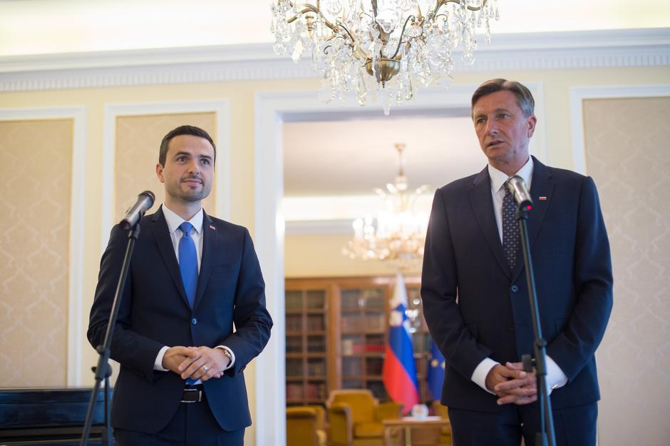 Matej Tonin in Borut Pahor | Avtor: Anže Petkovšek