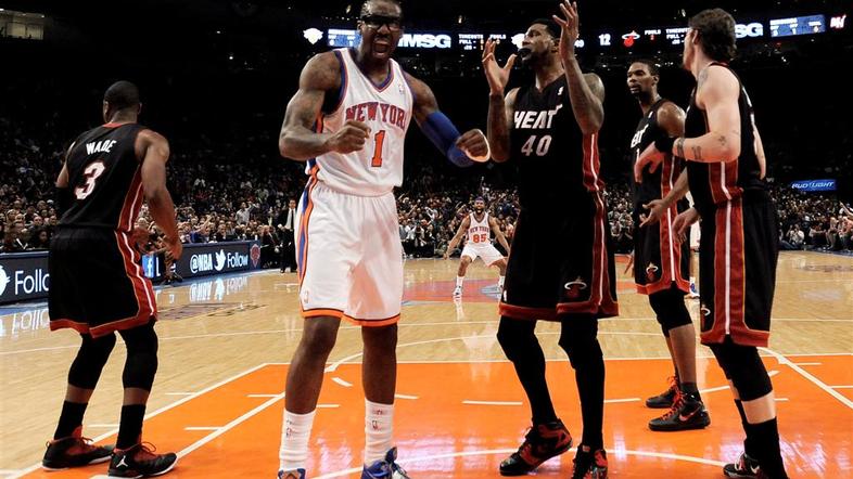Stoudemire Wade Bosh Haslem Miller New York Knicks Miami Heat končnica NBA prvi 
