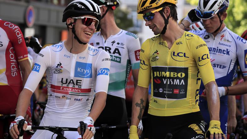 Primož Roglič in Tadej Pogačar