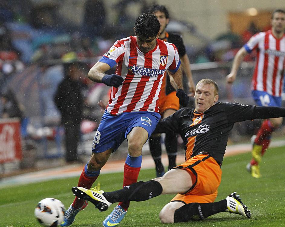 Diego Costa Mathieu Atletico Madrid Valencia Liga BBVA Španija liga prvenstvo