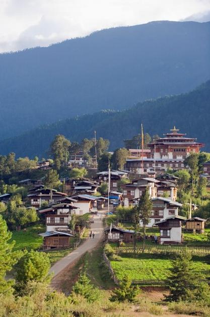 Phobjikha Valley, Butan, Gangtey Gompa samostan