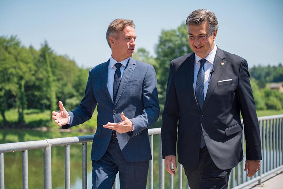 Robert Golob in Andrej Plenković | Avtor: Flickr, Vlada RS: Boštjan Podlogar/STA