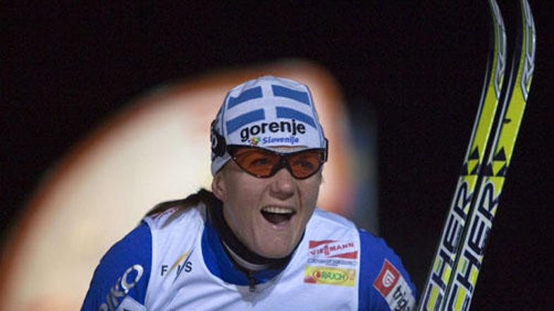 Petra Majdič je novo sezono začela z zmago na tekmi FIS. Foto: EPA
