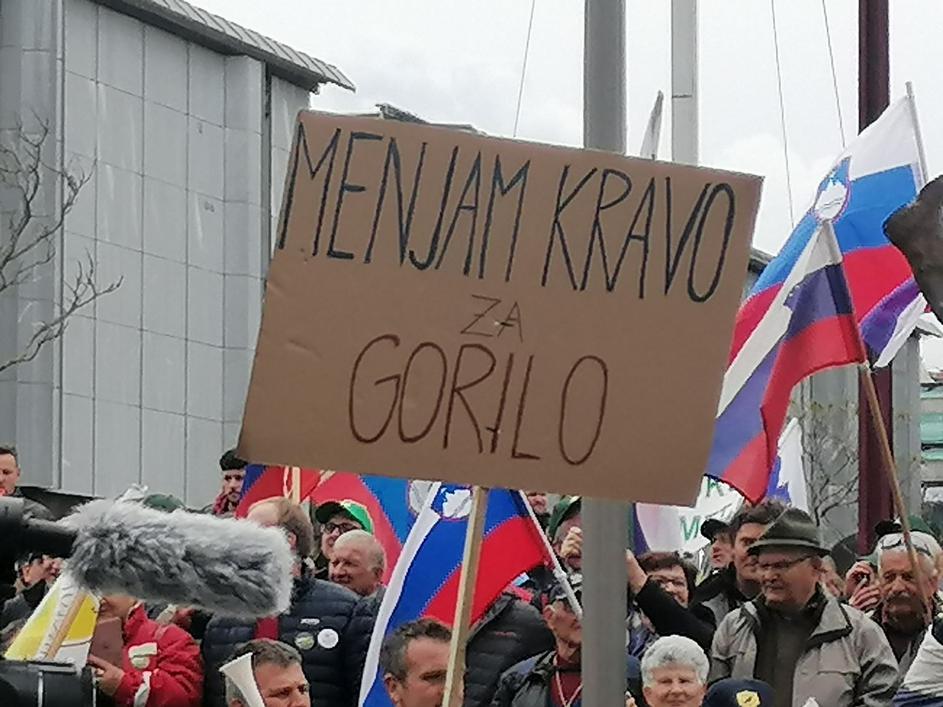 Protest kmetov v Ljubljani