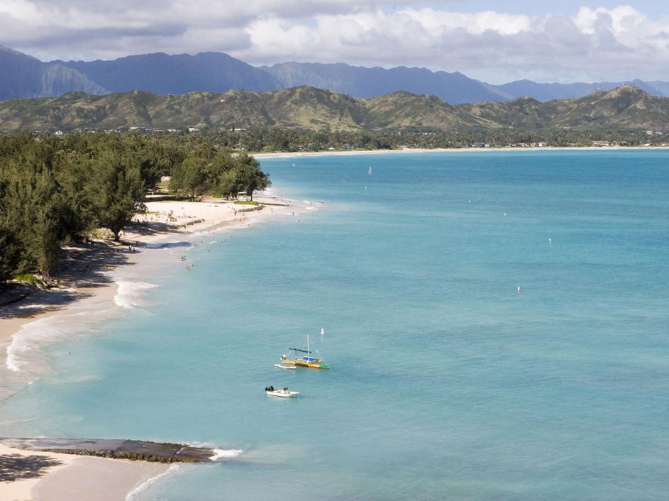 Lanikai, otok Oahu, Havaji, ZDA