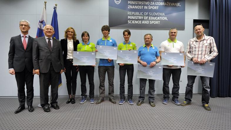 Žan Košir Fabjan Gregorin Kocjančič Majdič Velepec Gracer sprejem nosilcev kolaj