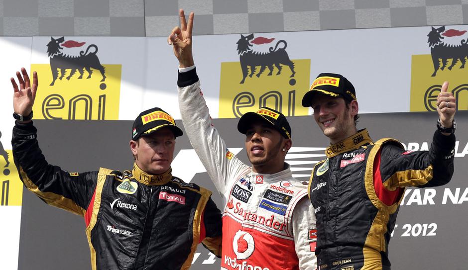 Lewis Hamilton VN Madžarske Kimi Räikkönen, Romain Grosjean | Avtor: Reuters