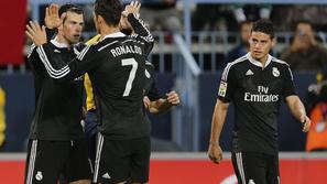 Bale Ronaldo James Malaga Real Madrid
