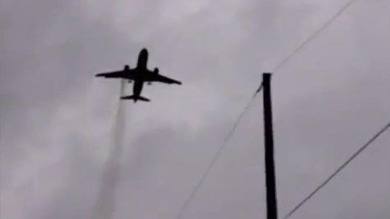 Letalo z okvarjenim motorjem.