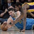 Vasquez Clark Los Angeles Lakers New Orleans Hornets NBA