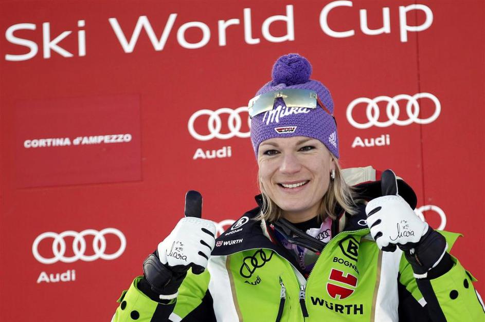 Höfl Riesch svetovni pokal Cortina d'Ampezzo superveleslalom super G