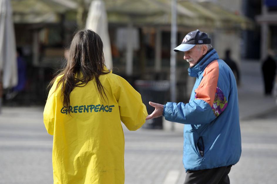 Protest proti jedrski energiji.