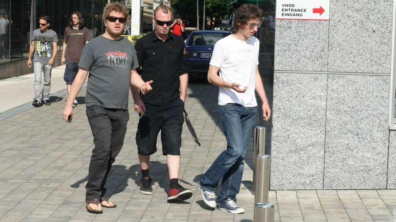 Tokac (Dan D), Tomi Meglič (Siddharta), v ozadju Big Foot Mama. (Foto: Saša Desp