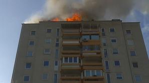 požar stolpnica Domžale