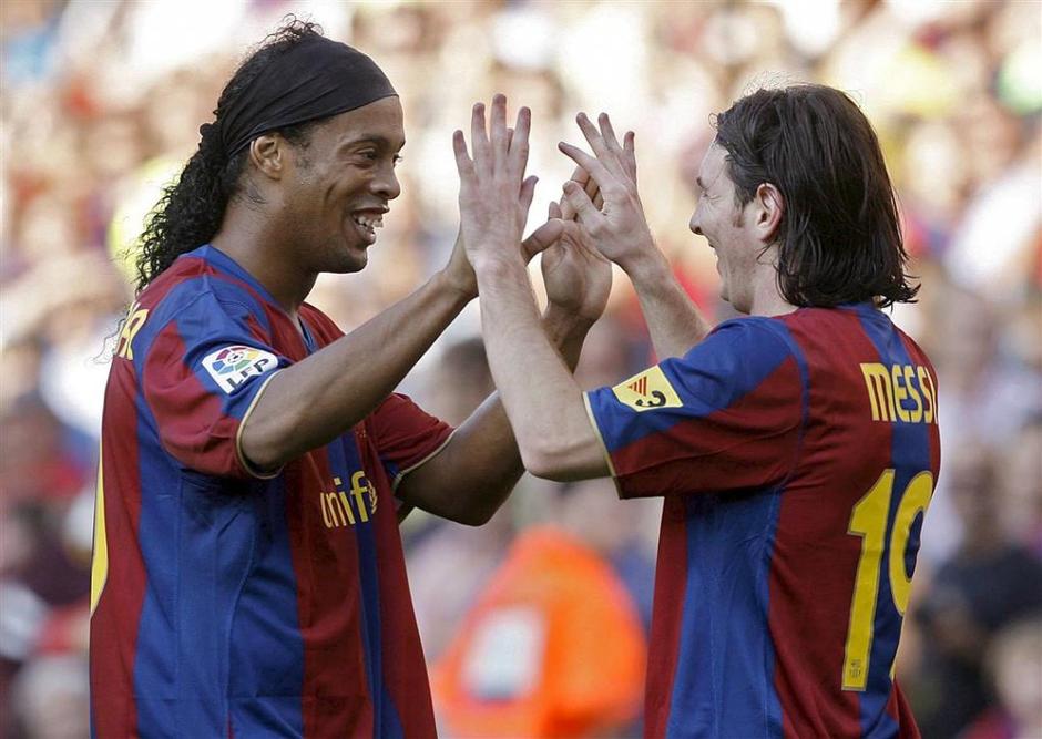 Ronaldinho Messi Barcelona Atletico Madrid Liga BBVA Španija prvenstvo | Avtor: EPA