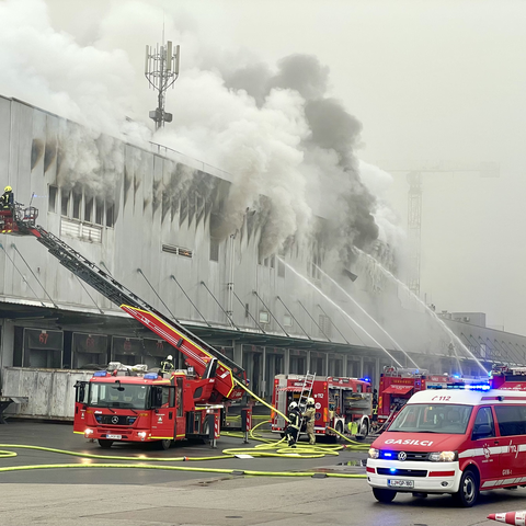 Požar skladišča v BTC v Ljubljani