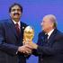 Sepp Blatter Emir Sheikh Hamad bin Khalifa al Thani Šejk Kalifa Tani veselje pro