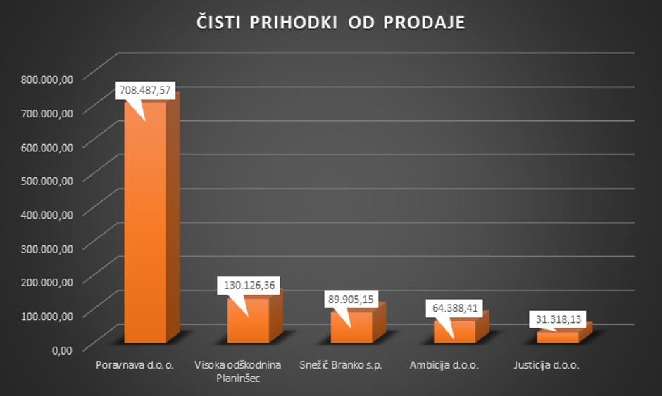 Poravnava d.o.o. | Avtor: Čisti prihodki od prodaje