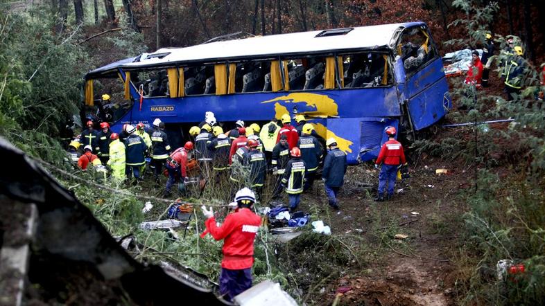 nesreča avtobus portugalska