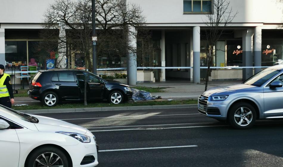 Huda nesreča: Avto na kolesarsko stezo in v skiro, umrla ena oseba