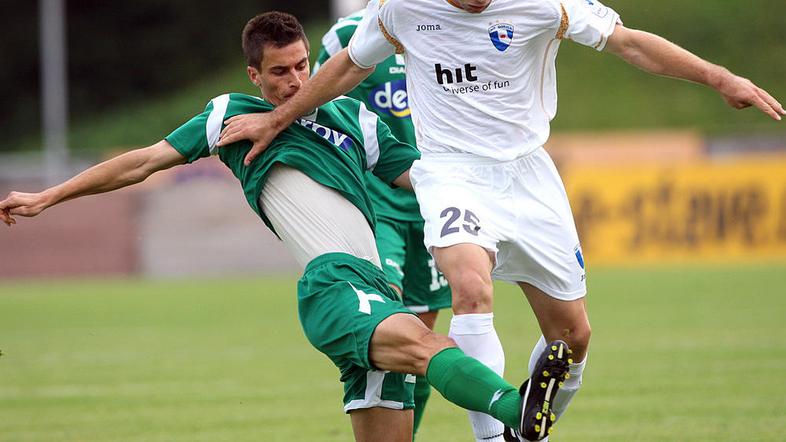 Nogometaši Gorice (na fotografiji desno Ivan Brečević) se bodo morali spopasti z