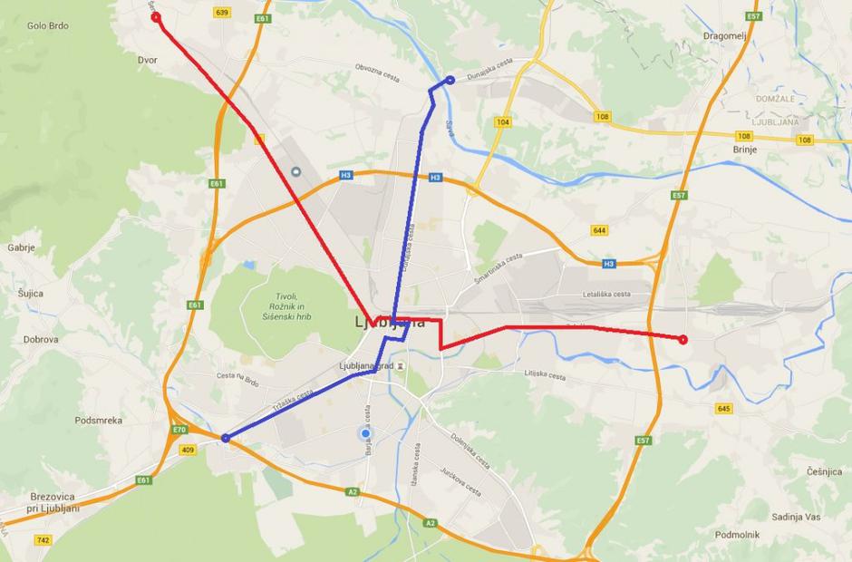 Previden načrt umestitve mestne železnice  | Avtor: Žurnal24 main
