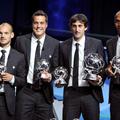Štirje Interjevi mušketirji - (z leve) Wesley Sneijder, Julio Cesar, Diego Milit