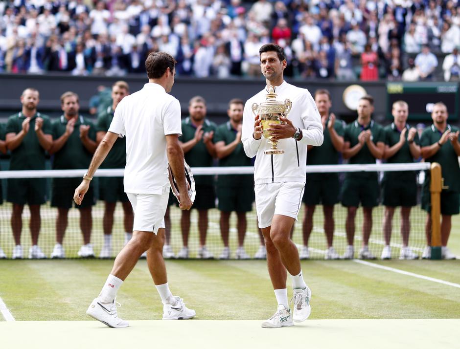 Novak Đoković Roger Federer Wimbledon 2019 | Avtor: Epa