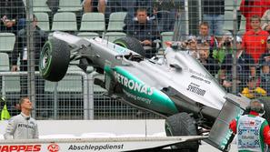 Michael Schumacher VN Nemčije nesreča