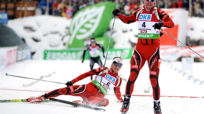 Svendsen Boe Norveška Hochfilzen biatlon svetovni pokal zasledovalna tekma