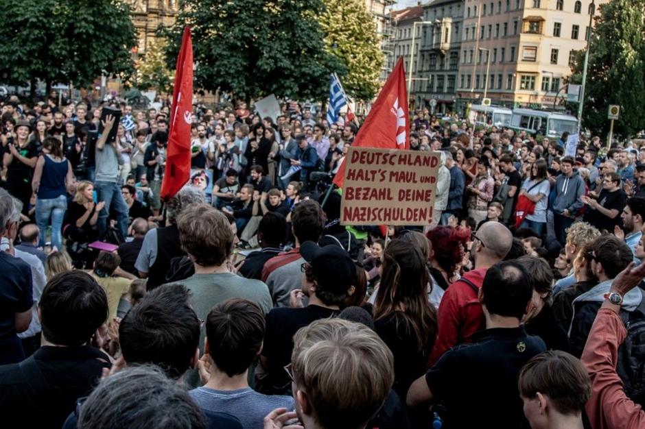 Protesti v podporo Grkom | Avtor: Profimedias