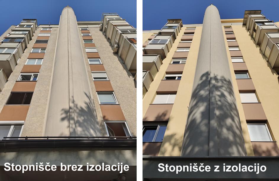 Fasada stopnišče blok