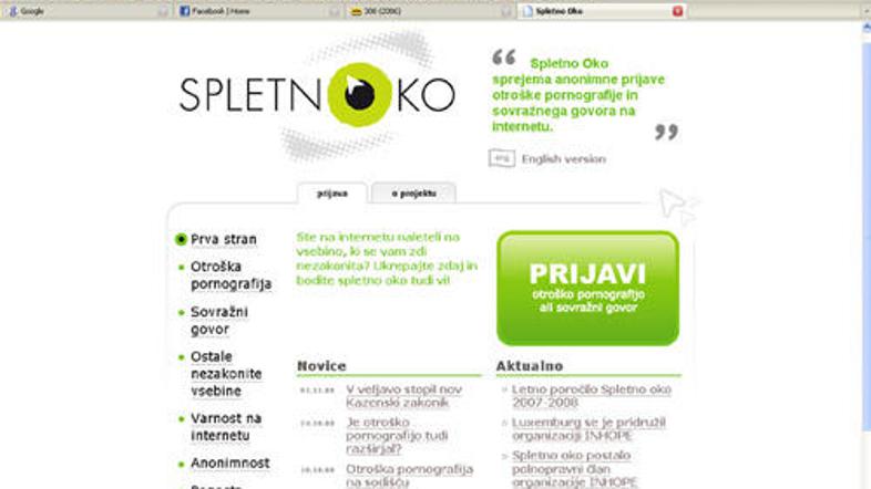 Otroško pornografijo lahko prijavite na spletni strani www.spletno-oko.si.