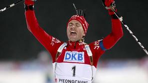 Ole Einar Björndalen se kljub vsemu veseli že 12. zlate kolajne na SP.