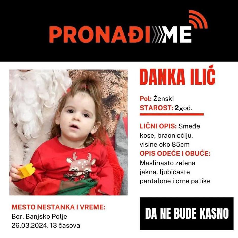 Danka Ilić Pronađi me | Avtor: MUP Srbije