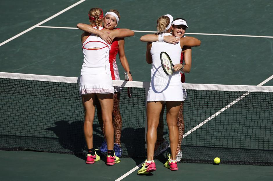 Ekaterina Makarova Elena Vesnina Timea Bacsinszky Martina Hingis ženske dvojice  | Avtor: EPA