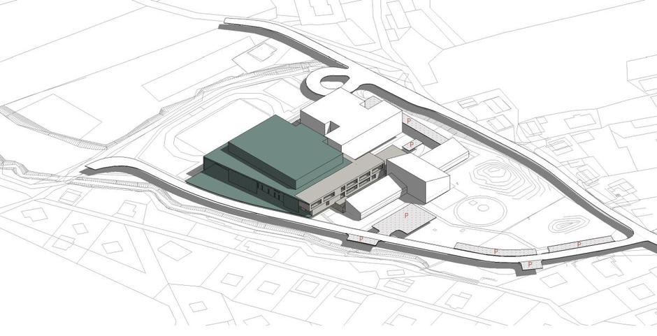 Preddvor, dvorana in prizidek | Avtor: Tria Studio