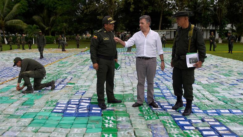 zaseg droge kokain Kolumbija