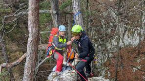 Reševanje pogrešane, GRS Kranjska Gora, ferata Jerman v Gozd Martuljku