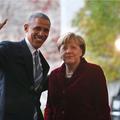 Barack Obama in Angela Merkel